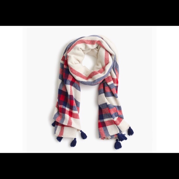 NWT J.Crew oversized plaid scarf - Picture 2 of 4